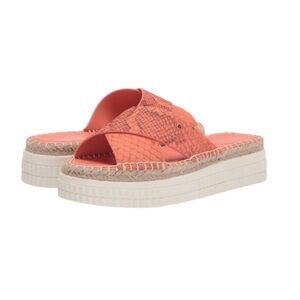 🆕Franco Sarto | ‘Barb’ Leather Slip On Platform Sandals Size 8.5